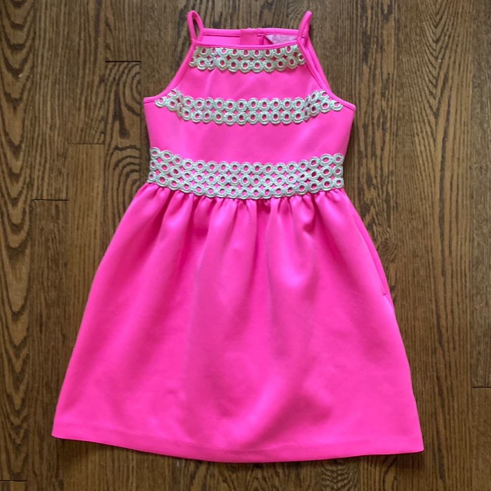Lilly Pulitzer Girls dress - pink and gold - gorgeous!